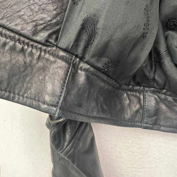 PC Collection bomber moto rider Women's Leather Jacket size :M - Picture 14 of 16